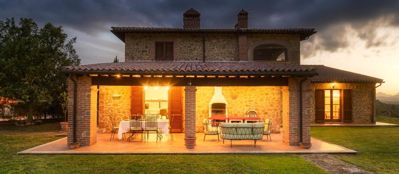 Willa Casa Ora D'Oro - Panoramic Views / Pool / Private Garden Trequanda Zewnętrze zdjęcie